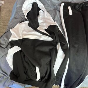 Black and White Tracksuit Set